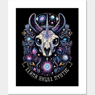 Cosmic Llama skull Posters and Art